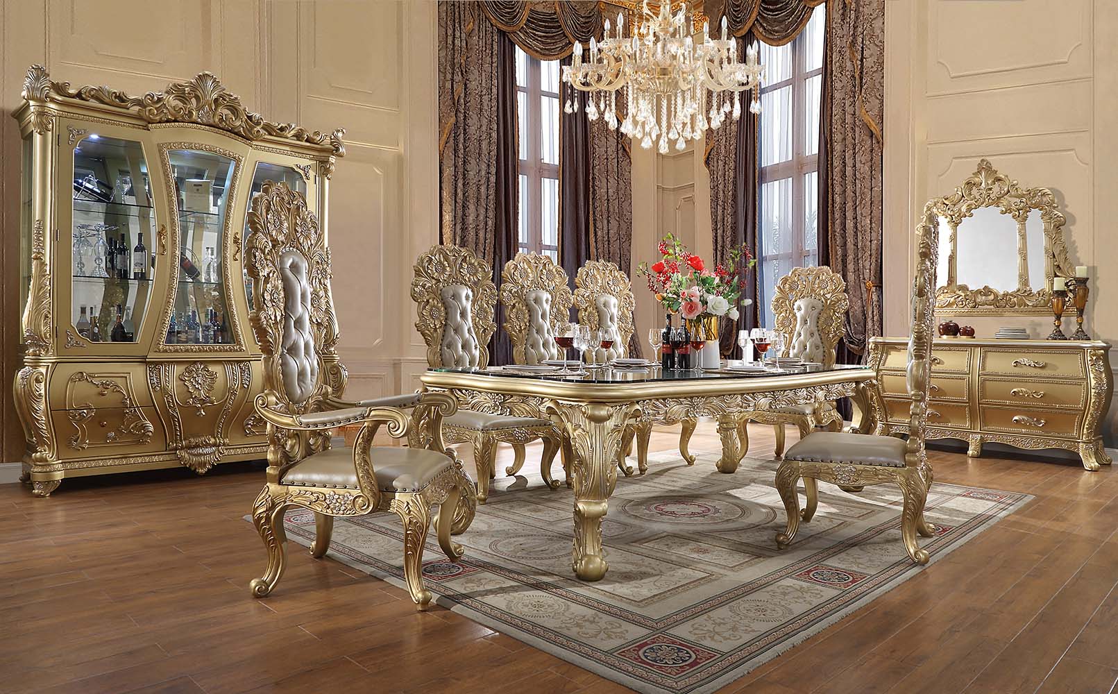 ACME West Cabriole Dining Table - Thumbnail 3