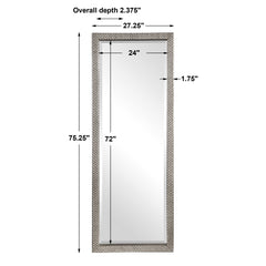 Cacelia Metallic Silver Mirror - Ornate Home