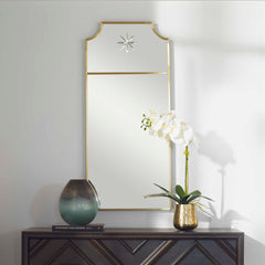 Caddington Brass Tall Mirror - Ornate Home