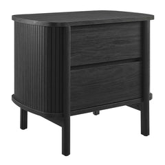 Cadence Black 2-Drawer Nightstand - Ornate Home
