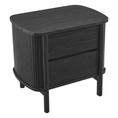 Cadence Black 2-Drawer Nightstand - Ornate Home