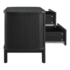 Cadence Black 2-Drawer Nightstand - Ornate Home