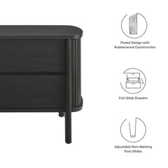 Cadence Black 2-Drawer Nightstand - Ornate Home