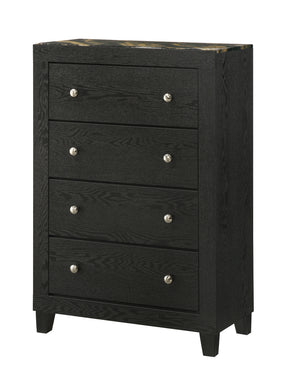 Cadence Black/Gold Bedroom Set - Ornate Home