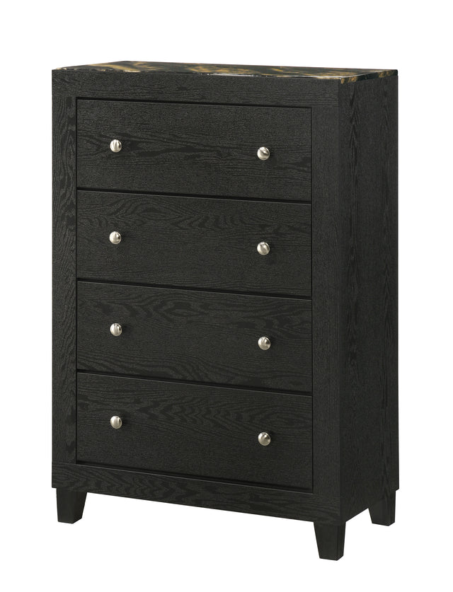 Cadence Black/Gold Bedroom Set - Ornate Home