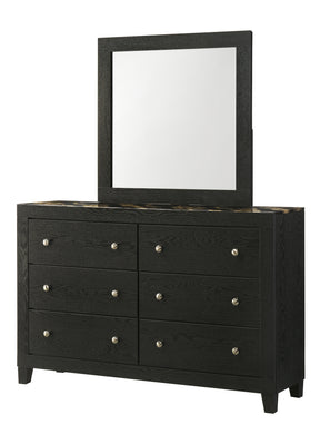 Cadence Black/Gold Dresser & Mirror - Ornate Home