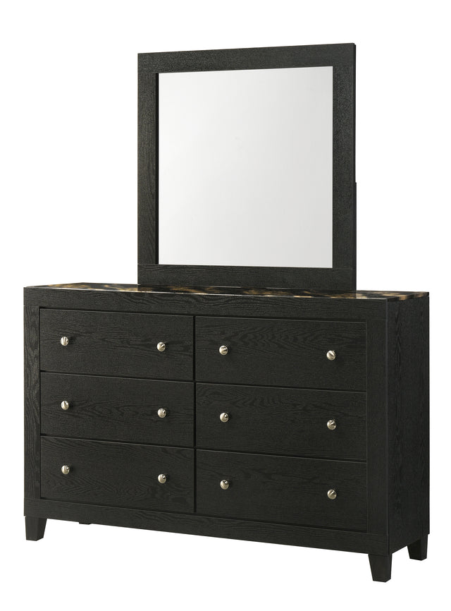 Cadence Black/Gold Dresser & Mirror - Ornate Home