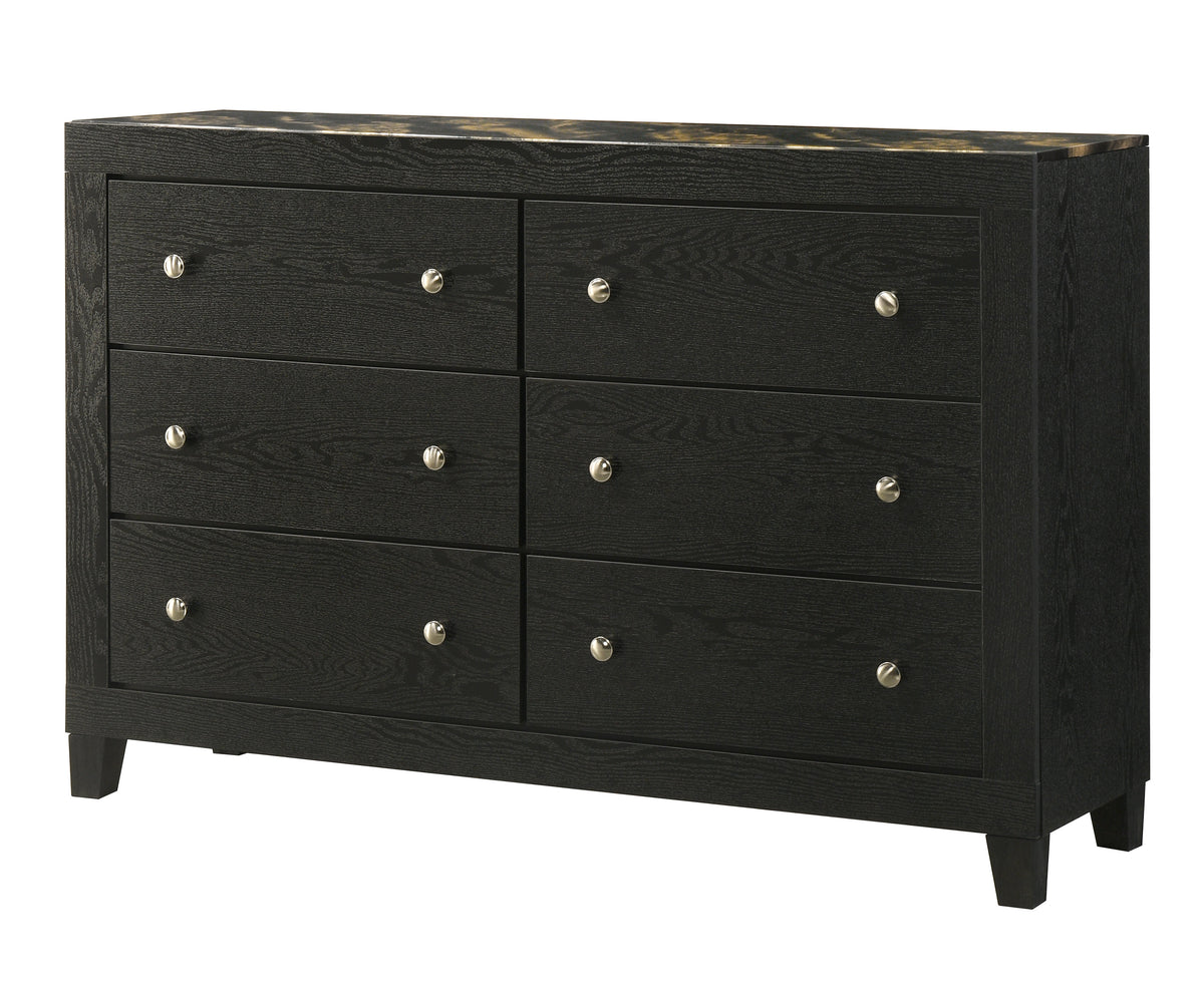Cadence Black/Gold Bedroom Set - Ornate Home