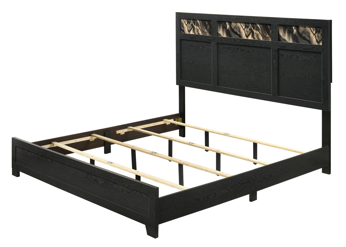 Cadence Black/Gold Bedroom Set - Ornate Home