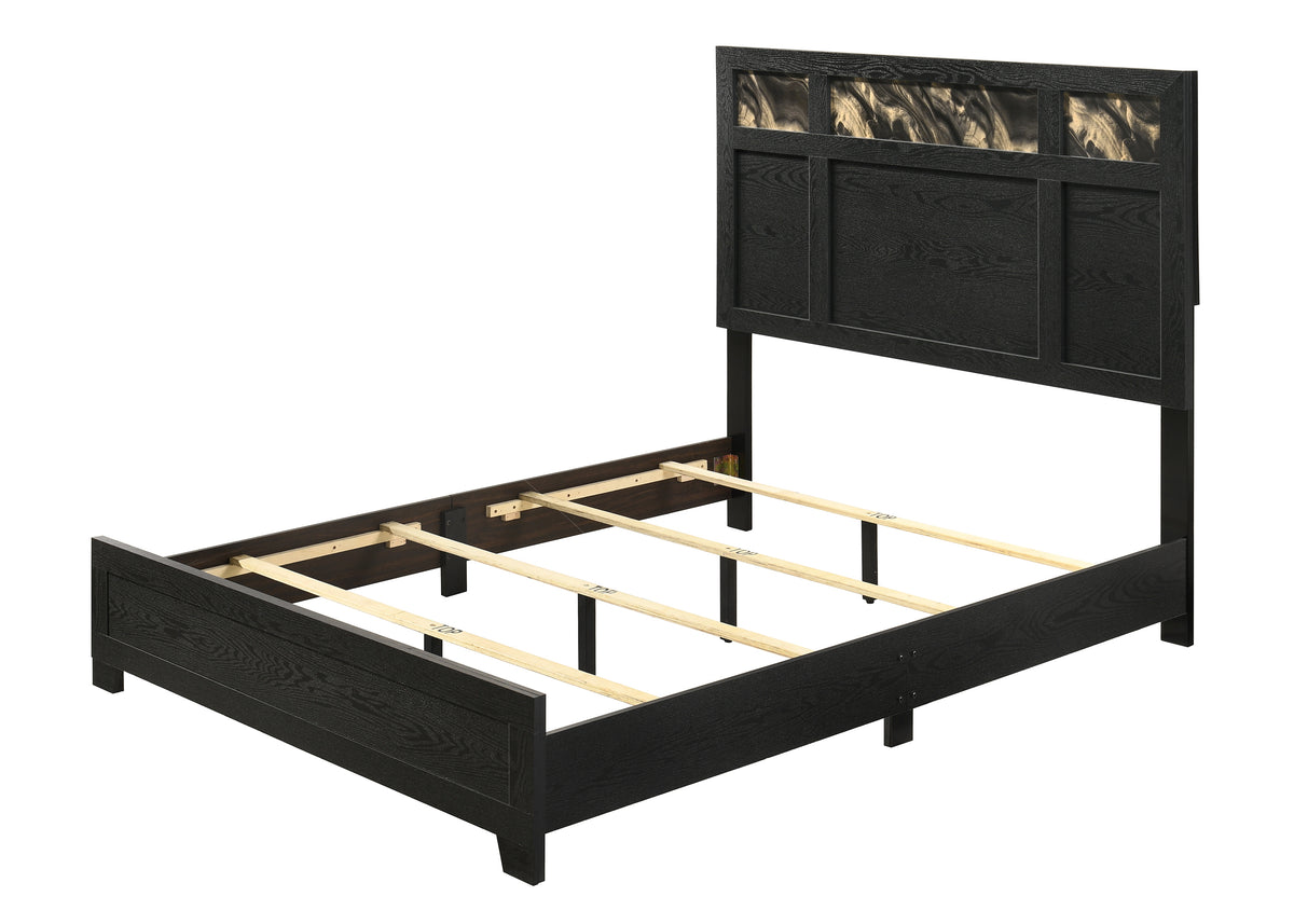 Cadence Black/Gold Bedroom Set - Ornate Home