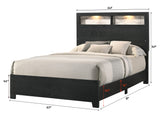Cadence Black LED Panel Bedroom Set - Ornate Home