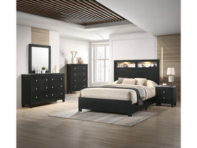 Cadence Black LED Panel Bedroom Set - Ornate Home