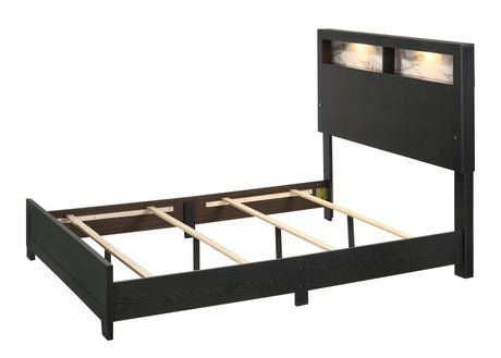 Cadence Black LED Panel Bedroom Set - Ornate Home