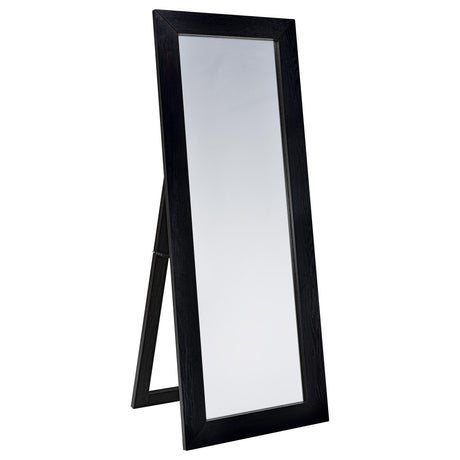 Cadence Black Oak Tempered Glass Full Length Standing Mirror - Ornate Home