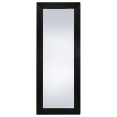 Cadence Black Oak Tempered Glass Full Length Standing Mirror - Ornate Home