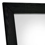Cadence Black Oak Tempered Glass Full Length Standing Mirror - Ornate Home