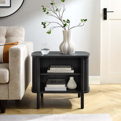 Cadence Black Open Nightstand - Ornate Home