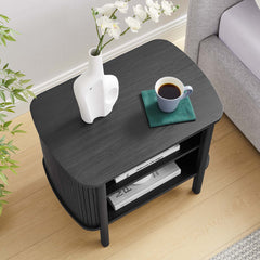 Cadence Black Open Nightstand - Ornate Home