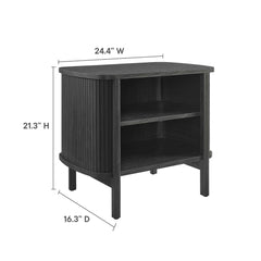 Cadence Black Open Nightstand - Ornate Home