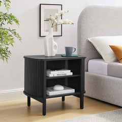 Cadence Black Open Nightstand - Ornate Home