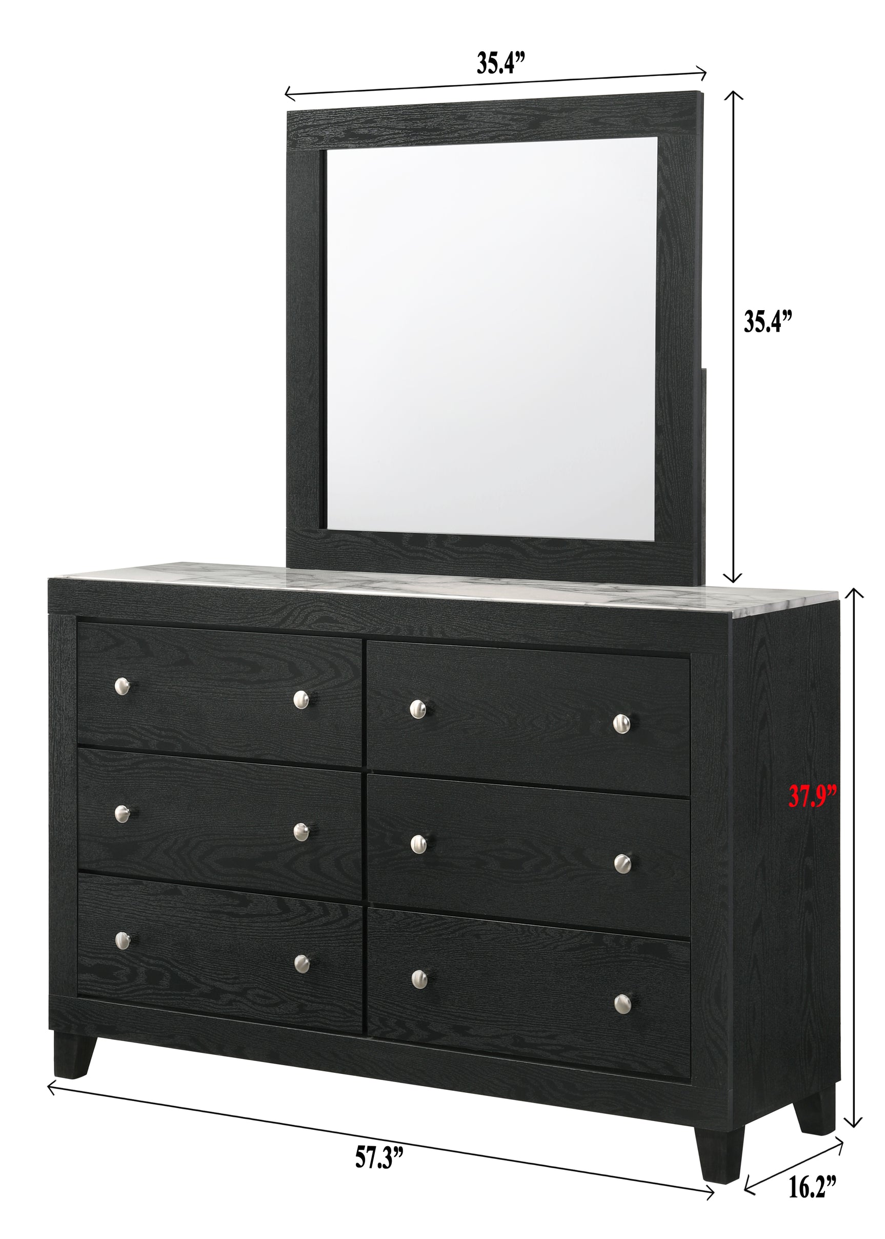 Cadence Black Panel Bedroom Set - Ornate Home