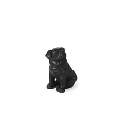 Cadence Black Resin Pug Dog - Ornate Home