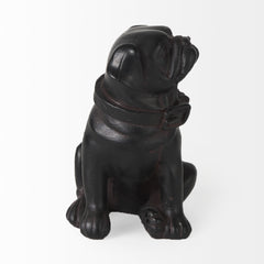 Cadence Black Resin Pug Dog - Ornate Home