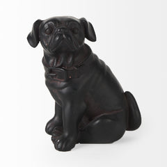 Cadence Black Resin Pug Dog - Ornate Home