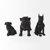 Cadence Black Resin Pug Dog - Ornate Home