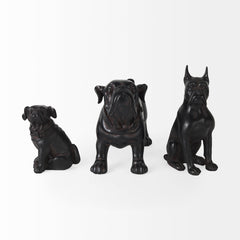 Cadence Black Resin Pug Dog - Ornate Home
