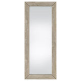 Cadence Grey Washed Oak Tempered Glass Full Length Mirror - Ornate Home