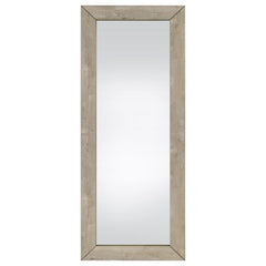 Cadence Grey Washed Oak Tempered Glass Full Length Mirror - Ornate Home