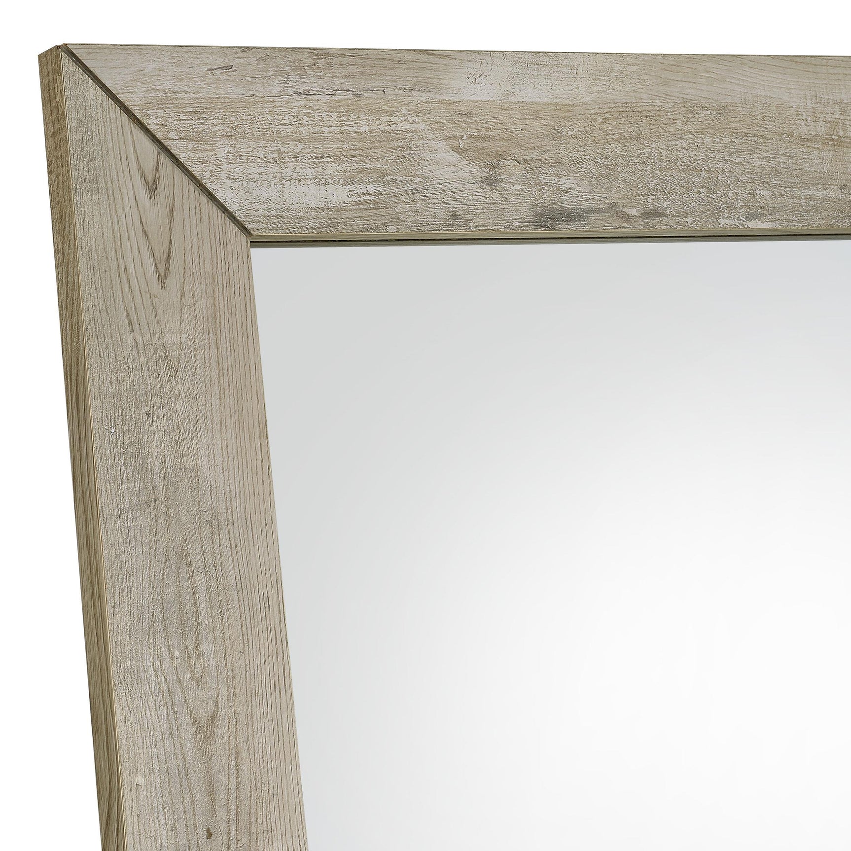 Cadence Grey Washed Oak Tempered Glass Full Length Mirror - Ornate Home