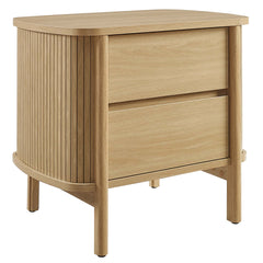Cadence Oak 2-Drawer Nightstand - Ornate Home