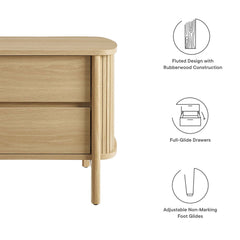 Cadence Oak 2-Drawer Nightstand - Ornate Home
