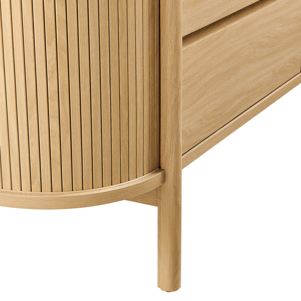 Cadence Oak 6-Drawer Curved Dresser - Ornate Home