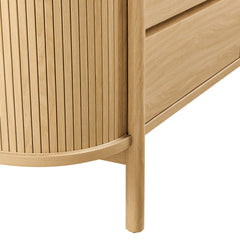 Cadence Oak 6-Drawer Curved Dresser - Ornate Home