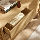 Cadence Oak 6-Drawer Curved Dresser - Ornate Home