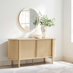Cadence Oak 63" Curved Sideboard - Ornate Home