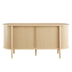 Cadence Oak 63" Curved Sideboard - Ornate Home