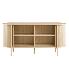 Cadence Oak 63" Curved Sideboard - Ornate Home