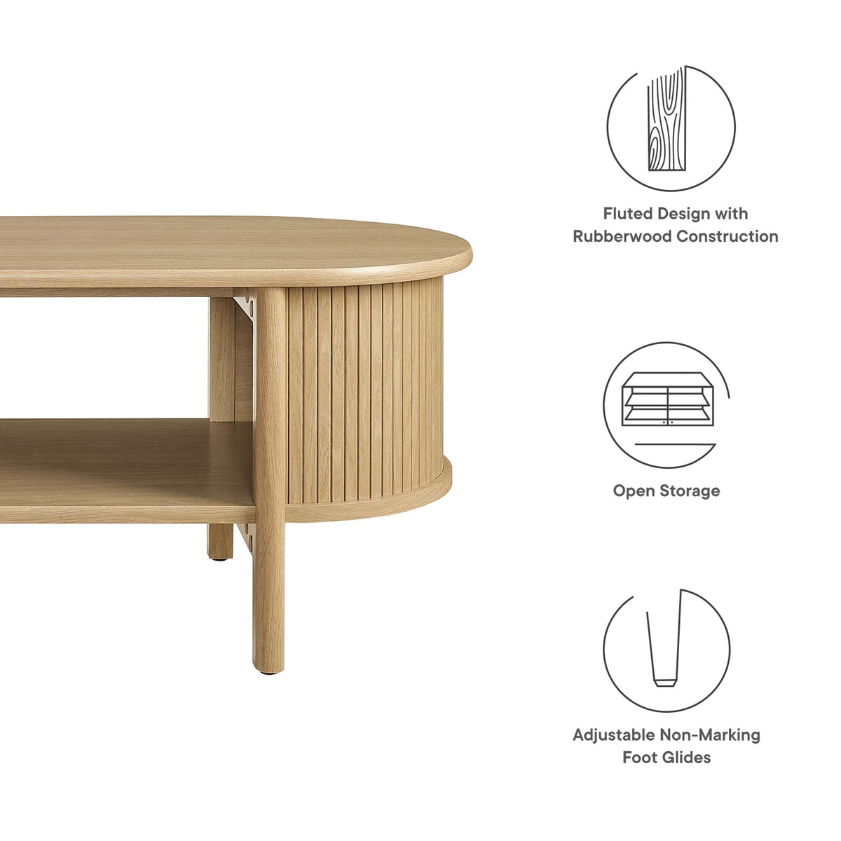 Cadence Oak Coffee Table - Ornate Home