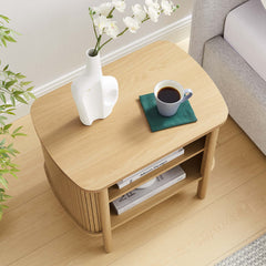 Cadence Oak Open Nightstand - Ornate Home