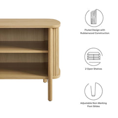 Cadence Oak Open Nightstand - Ornate Home