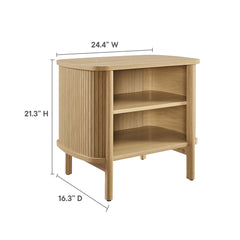 Cadence Oak Open Nightstand - Ornate Home