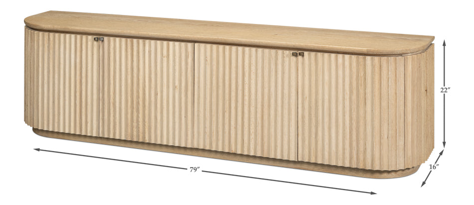 Cadence Tan Media Console - Ornate Home