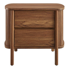 Cadence Walnut 2-Drawer Nightstand - Ornate Home