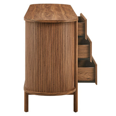 Cadence Walnut 6-Drawer Curved Dresser - Ornate Home