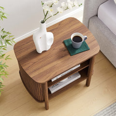 Cadence Walnut Open Nightstand - Ornate Home