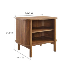 Cadence Walnut Open Nightstand - Ornate Home